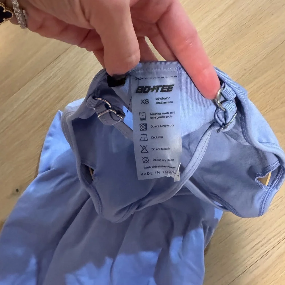 Bo+Tee Light blue Sports Bra and Leggings Set - Picture 5 of 5